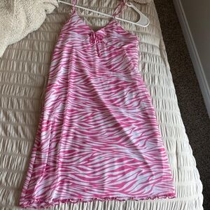 Pink Zebra Print Women's dress